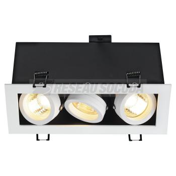  KADUX QPAR51 GU10 blanc 3x50W 