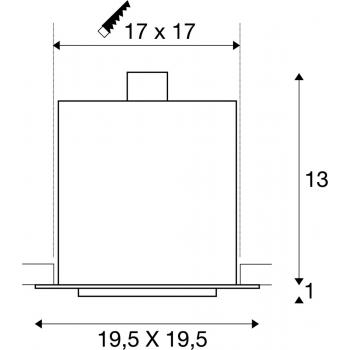  KADUX QPAR111 carr noir 75W 