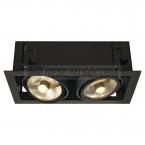  KADUX QPAR111 carr noir 2x75W 