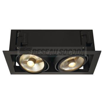  KADUX QPAR111 carr noir 2x75W 