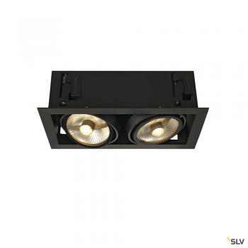  KADUX QPAR111 carr noir 2x75W 