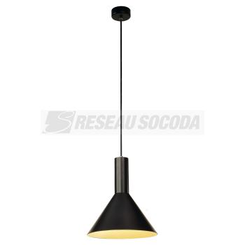  **PHELIA ronde noir E27 23W 