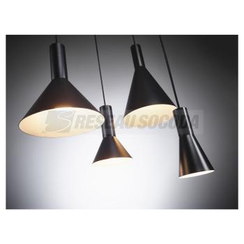  **PHELIA ronde noir E27 23W 