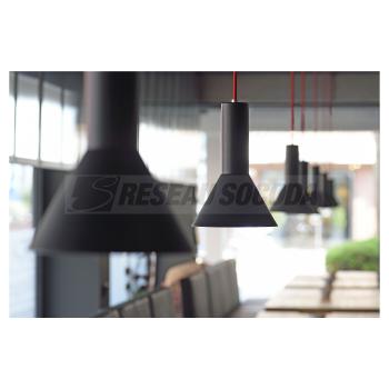  **PHELIA ronde noir E27 23W 
