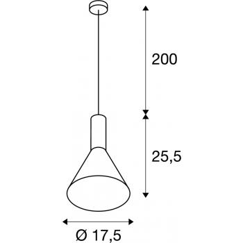 **PHELIA ronde noir E27 23W 