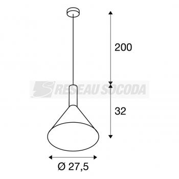  **PHELIA M ronde noir E27 23W 