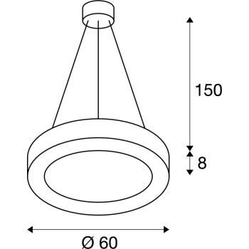  **MEDO 60 RING, susp. blanche 
