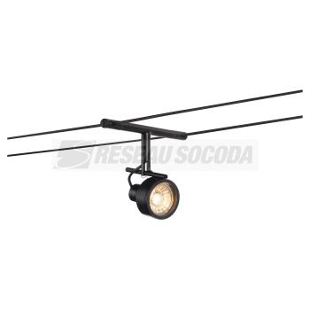  SALUNA spot cble tendu noir 