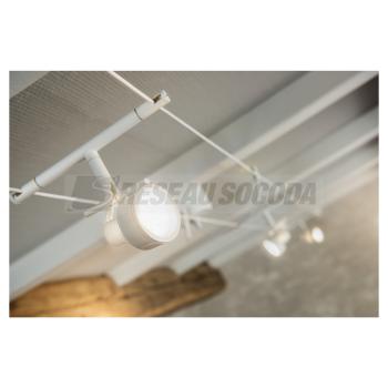  SALUNA spot cble tendu blanc 