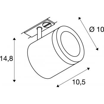  ENOLA_C SPOT, rond, blanc, 9W 