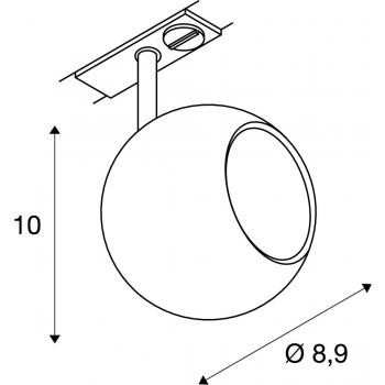  LIGHT EYE SPOT GU10, noir/chr 