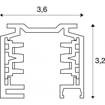  EUTRAC rail 3all gris 1m 