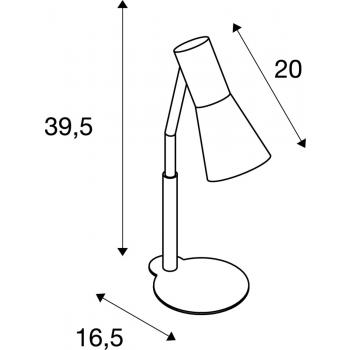  **PHELIA lampe  poser, noir 