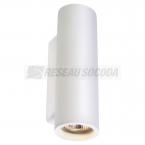  PLASTRA TUBE rond blanc GU10 