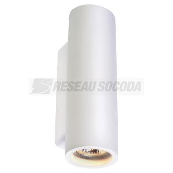  PLASTRA TUBE rond blanc GU10 