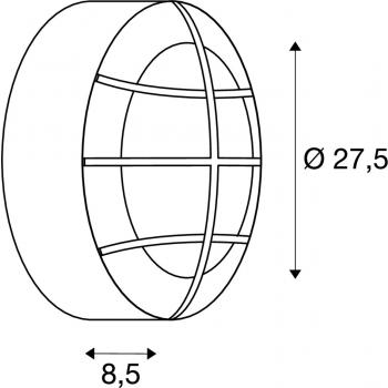  BULAN GRID blanche, E27 