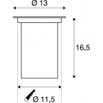  DASAR 80 GU10 rond inox 316 