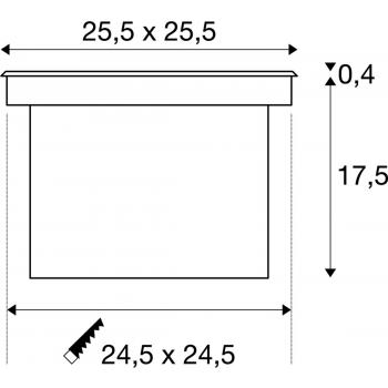 DASAR LED CARRE asym.28W 4000K 