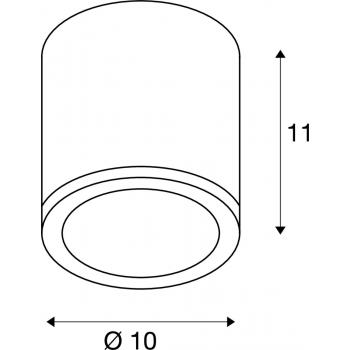  SITRA PLAFONNIER, rond, anthra 