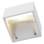  LOGS carre blanc 8W LED 3000K 