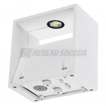  LOGS carre blanc 8W LED 3000K 