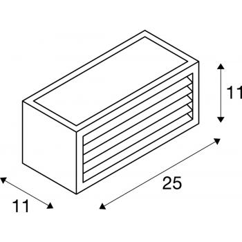  BOX-L carre blanc E27 max 18W 