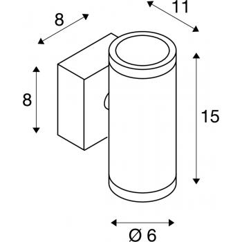  ASTINA GU10 UP/DOWN, applique 