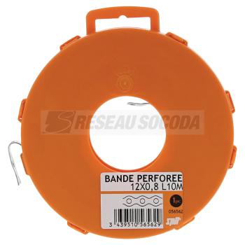  CASSETTE BANDE PERF 12X0.8 10M 