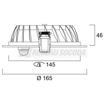  INSAVER150HE TOPPER LED WW PIR 
