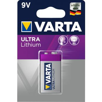  9V x1 Pile lithium 1200mAh 