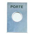  PLAQUE INOX GRAVEE 'PORTE' 
