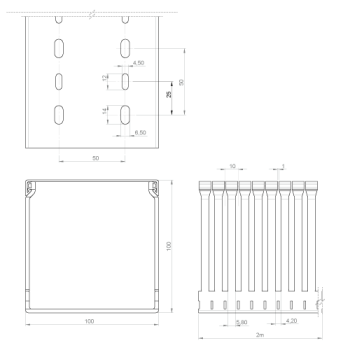 Goulotte cablage 100x100 
