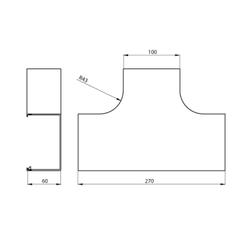  Derivation T blanc 60x100 