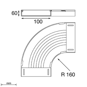  Coude plat 90 60x100 SH 