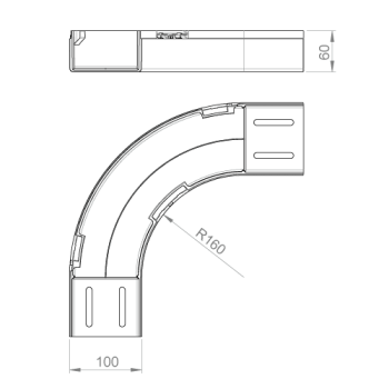  Coude plat 90 60x100 