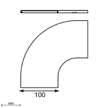  Couvercle coude plat 90 100 