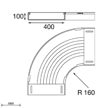  Coude plat 90 100x400 SH 