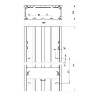 Goulotte (3m) 60x150 