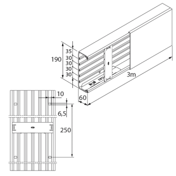  Goulotte (3m) 60x190 