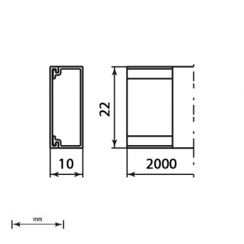  Moulure auto-adhesive 10x22 