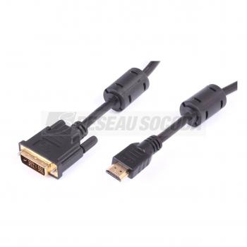  CORDON HDMI-DVI-D (18+1) 5MTS 