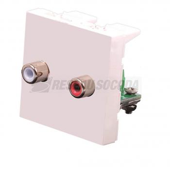  PLASTRON 45x45 2xRCA BORNIER 