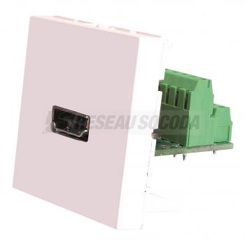  PLASTRON 45x45 HDMI A BORNIER 