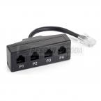  QUADRUPLEUR TEL RJ45M->4 RJ45F 