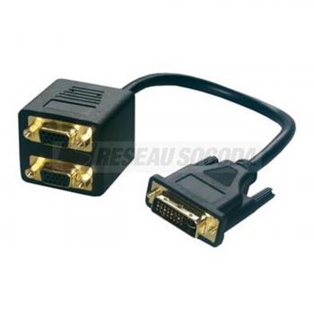  CORDON ECLATEUR DVI > 2xVGA F 