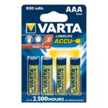 Blister 4 accus Ni-Mh 1,2V 800 