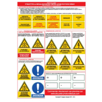  Planche tiquettes PV - A4 / F 