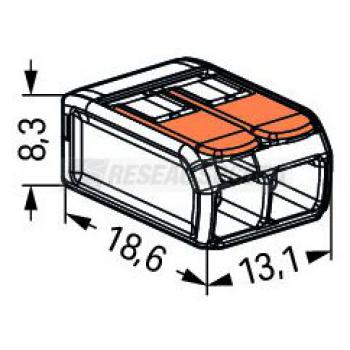  **Borne WAGO 221 Mini 2x4mm  
