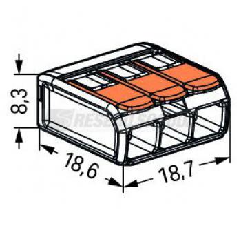  **Borne WAGO 221 Mini 3x4mm  