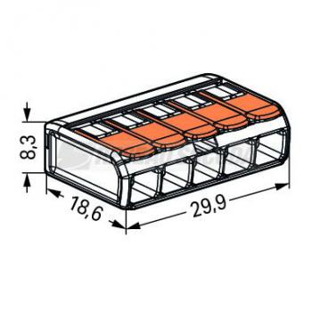  **Borne WAGO 221 Mini 5x4mm  